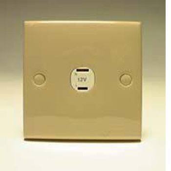 2 Pin Socket Square Beige