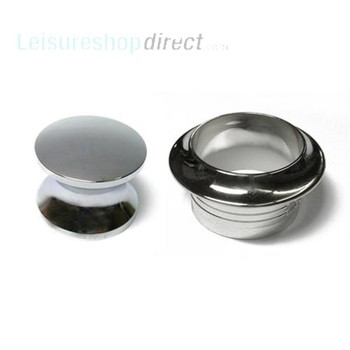 Push Button & Rose Polished Chrome