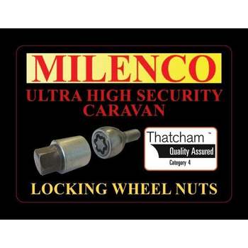 Milenco Bailey Locking Wheel Nuts Caravan Set of 4 (Fits Bailey 07 onwards)