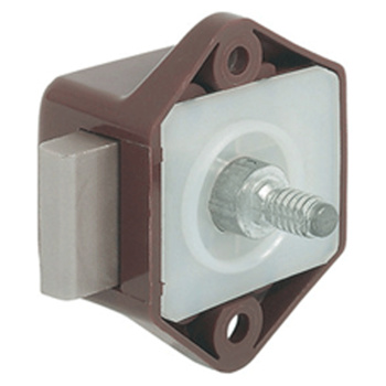 Mini Push Button Lock 15mm Brown