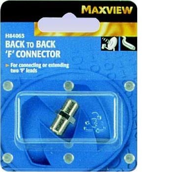 Maxview Back to Back 'F' Connector (Blister Pack of 2)