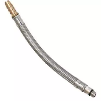 Short flexi armoured hose for Reich Taps