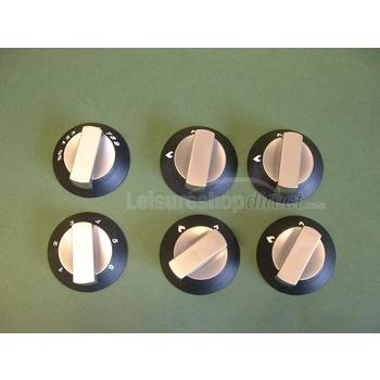 Thetford/Spinflo knobs set - satin - 6 knobs