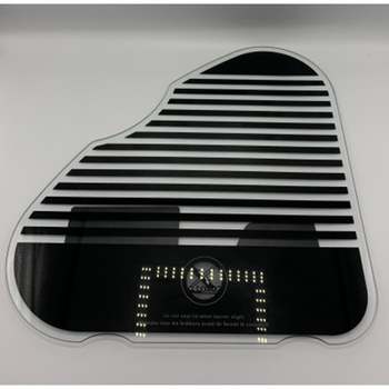 Thetford Left Hand Striped Black Triangle Hob Glass Lid with Heatshield