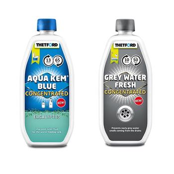 Thetford Motorhome Concentrate Duo Pack Aqua Kem Blue Eucalyptus/Grey Water Fresh