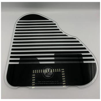 Thetford/Spinflo Glass lid for 330 Triangular Hob (right-hand + Striped)