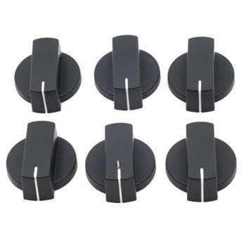 Thetford/Spinflo Plain Knobs - Set of 6 (Black)
