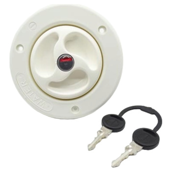 Water filler complete with housing - white