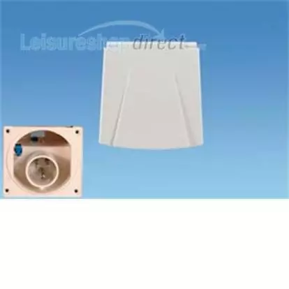 POWERPART PO141 White Flush Fitting Mains Inlet Socket For Caravan & Motorhome - Electrics