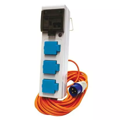 Triple Mobile Mains Unit (V762), Caravan and Camping Electric Hook-up Leads