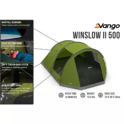 Vango Winslow II 500 Tent Herbal Vango Code TEQWINSLOH09177 Vango Tents Leisureshopdirect