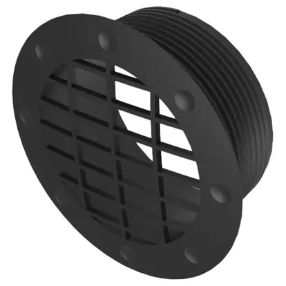 Whale Heating Duct Vent – 65mm Black Air Vent For Caravan & Motorhome Heating Systems