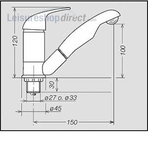 Reich Kama Mixer Tap 27mm barbed tails image 2