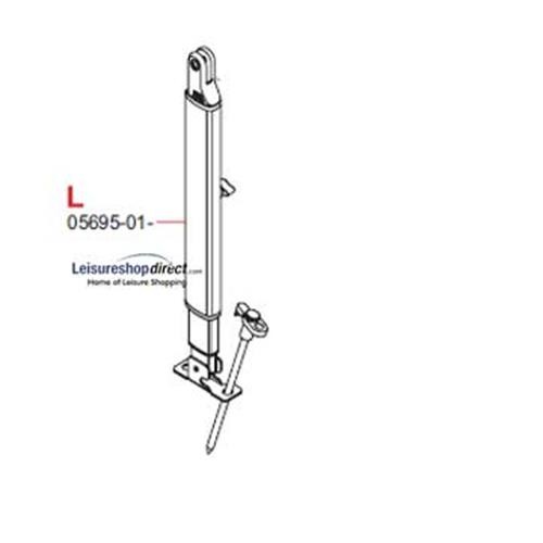 L.H Leg Fiamma F45TiL + Zip Awnings 4.0M - 6.0M Polar image 1