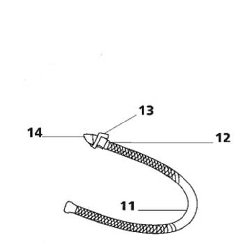 Thetford flush tube assembly - White image 1