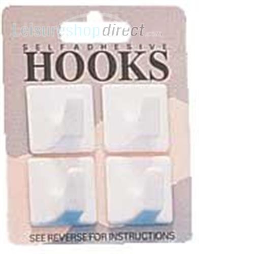 White Small Square Hook- pack 4 image 1