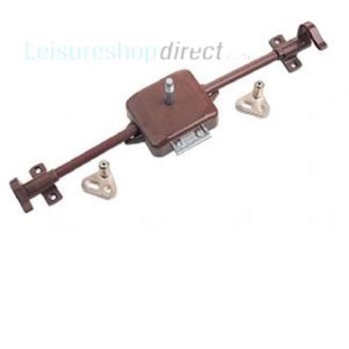 Push lock system with rod white double sided Push Button Rim Locks