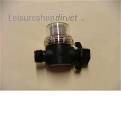Shurflo strainer with threaded inlet with nut image 1