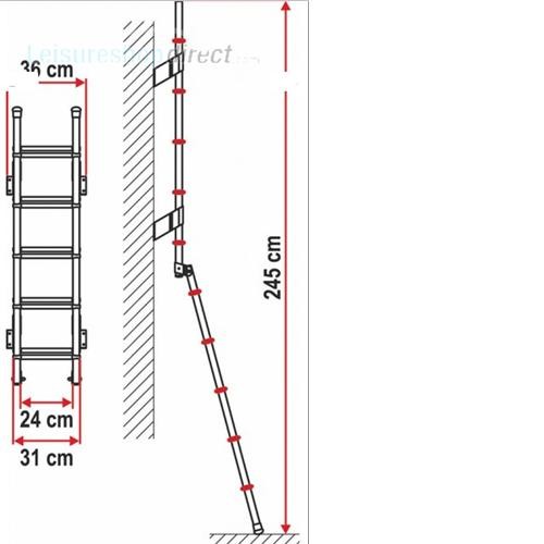 Fiamma Deluxe 5D Exterior Ladder image 3