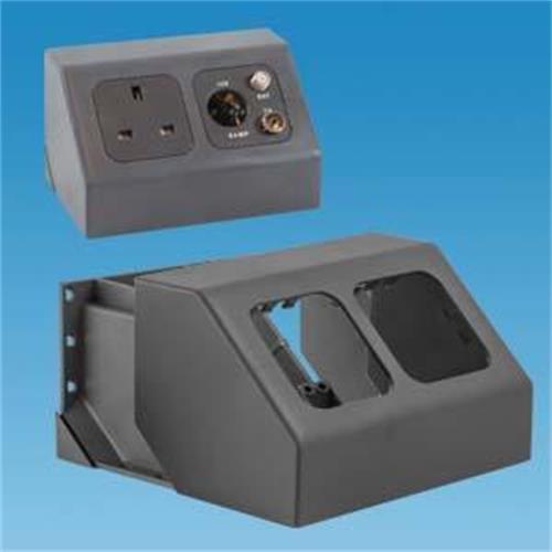 C-Line 2 Way Angled Socket - grey image 1