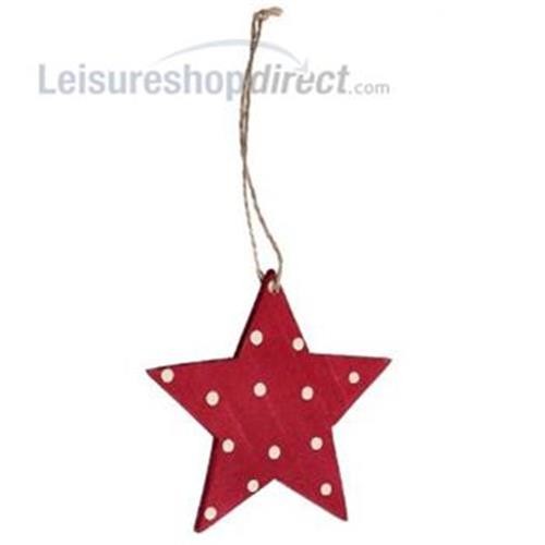Christmas Retrospot Star - Wood image 1