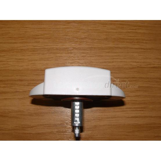 Push Button Rim Lock White 25mm image 2