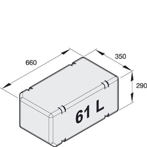 Plastic diesel fuel tank 6 gallons (61 liter)