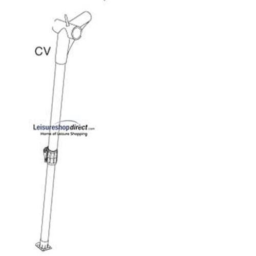 CarbonX CV-corner left with B-pole for Isabella Standard Awnings image 1