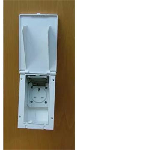Caravan 13 amp Exterior Outlet Socket- white image 1