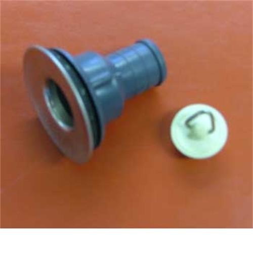 Sink waste 3/4" straight stainless flange image 1