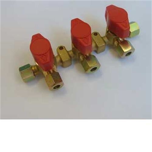 Truma 3 Tap Gas Manifold 8mm image 1