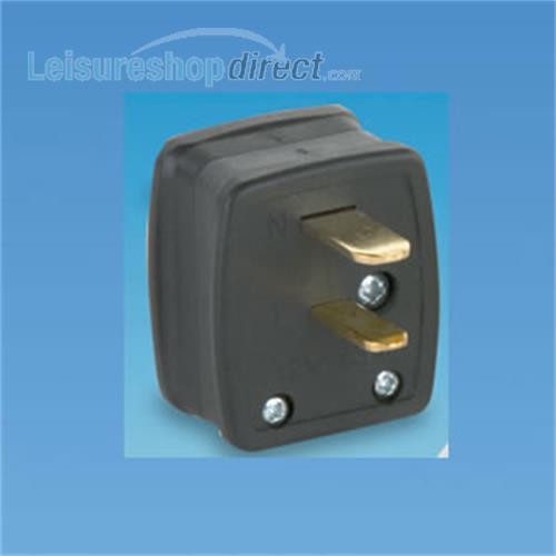 2 Pin Plug, 12 volts - Black | 12v plugs and sockets | Leisureshopdirect