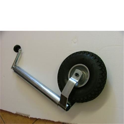 Caravan Jockey Wheel complete 48mm shaft, pneumatic tyre image 1