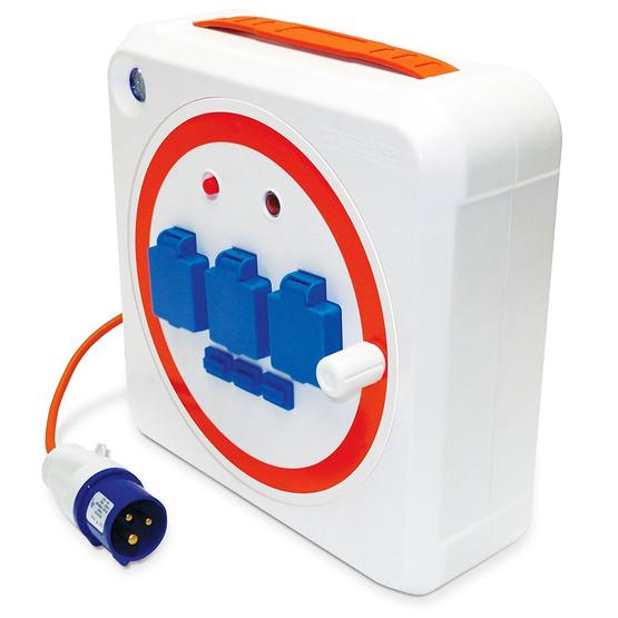 Crusader Powerpro MultiUse 15m Extension Mobile Mains Reel Hook Up