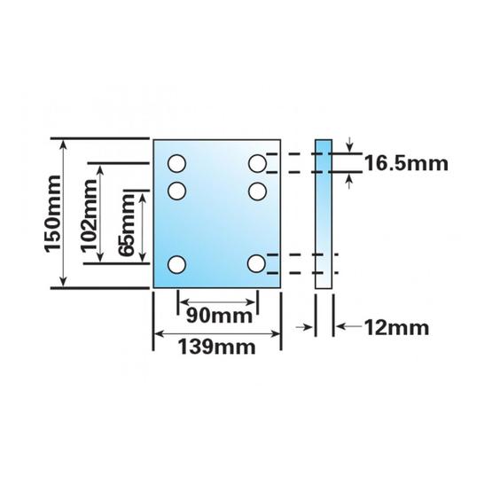 Maypole Drop Plate 4 inch 6 hole image 2