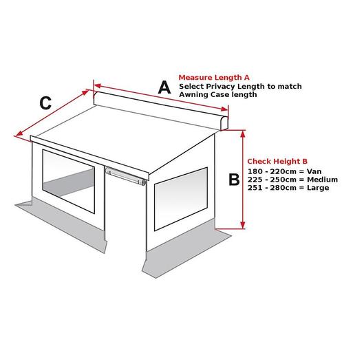 Fiamma F45 Privacy Room - 260 VW T5 Van image 6