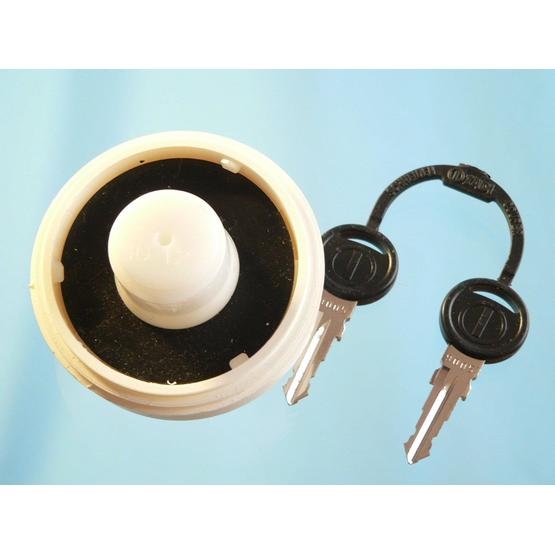 Water filler cap with 2 keys, white image 2