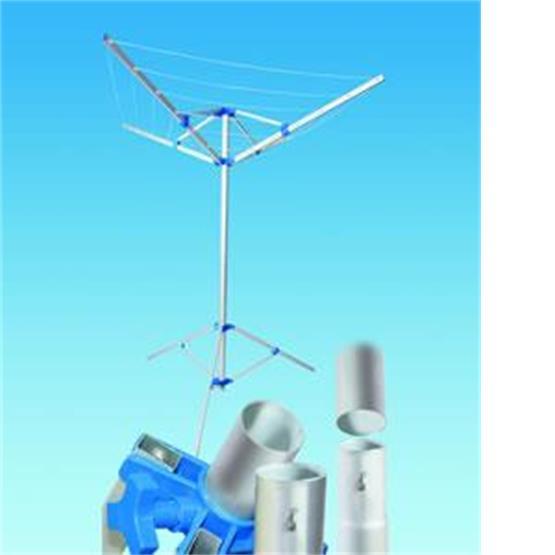 Fold Down Rotary Airer with Tri-pod and Carry Bag image 1