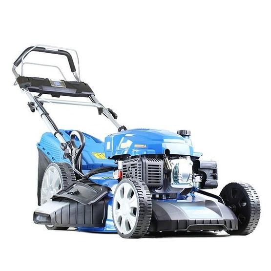 Hyundai HYM530SPE Self-Propelled Petrol Lawn Mower, (rear wheel drive), 21”/530mm Cut Width, Electric (push button) Start With Pull-Cord Back -Up image 1