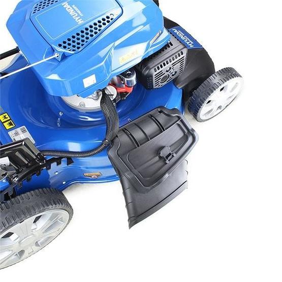 Hyundai HYM530SPE Self-Propelled Petrol Lawn Mower, (rear wheel drive), 21”/530mm Cut Width, Electric (push button) Start With Pull-Cord Back -Up image 5