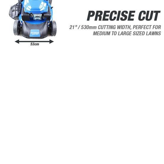 Hyundai HYM530SPE Self-Propelled Petrol Lawn Mower, (rear wheel drive), 21”/530mm Cut Width, Electric (push button) Start With Pull-Cord Back -Up image 27