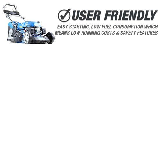 Hyundai HYM530SPE Self-Propelled Petrol Lawn Mower, (rear wheel drive), 21”/530mm Cut Width, Electric (push button) Start With Pull-Cord Back -Up image 29