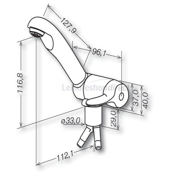 Reich Keramik mixer tap, chrome image 3