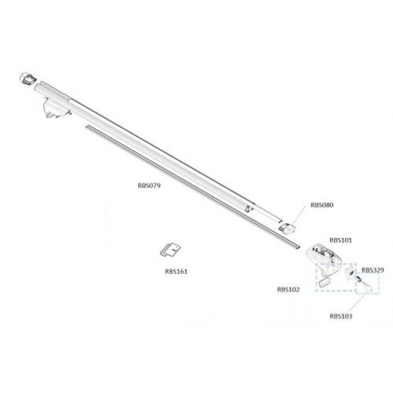 M-WAY M PROFILE UNIVERSAL ALUMINIUM ROOF BARS 1.2M FOR INTEGRATED ROOF RAILS image 3