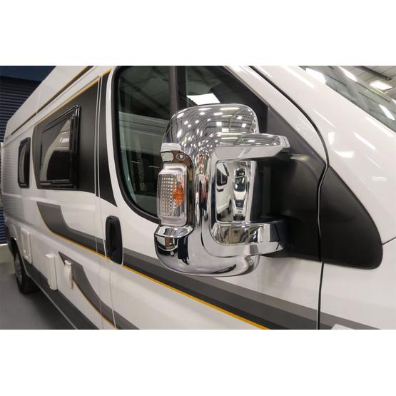 Milenco Motorhome Mirror Covers (Wide Arm) - Chrome image 4