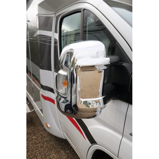 Milenco Motorhome Mirror Covers (Wide Arm) - Chrome image 3