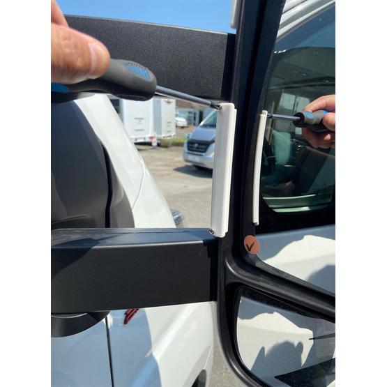 Milenco Motorhome Mirror Protectors White (Wide Arm) image 6