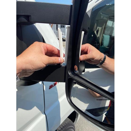 Milenco Motorhome Mirror Protectors White (Wide Arm) image 5
