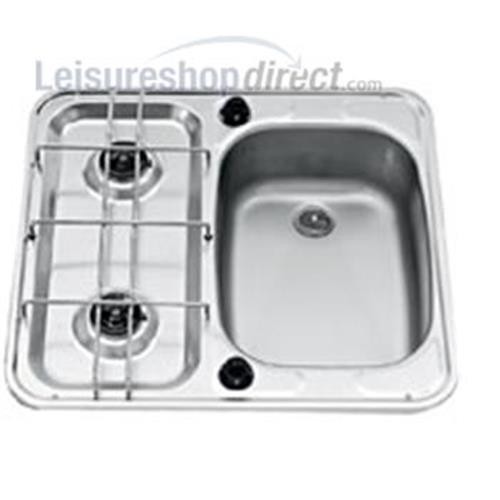 SMEV MO927R 2-Burner Caravan Hob/Sink Combination Right Hand image 1