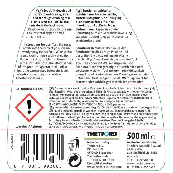 Thetford Bathroom Cleaner 500ml image 3